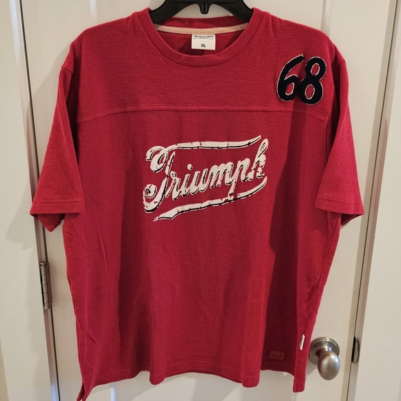 Triumph Other - Triumph Motorcycles Sixty8 Short Sleeve Thermal Knit Shirt - Red - Size XL